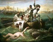 John Singleton Copley Watson and the Shark (1778) depicts the rescue of Brook Watson from a shark attack in Havana, Cuba. painting